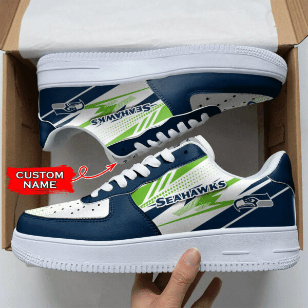 Ideafootwear Seattle Seahawks NFL Air Low-Top Sneakers Shoes For Men And Women