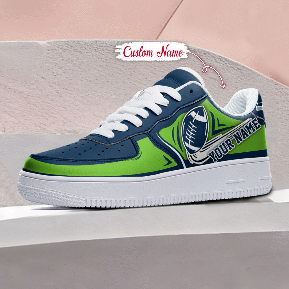 Ideafootwear Seattle Seahawks NFL Air Low-Top Sneakers Shoes For Men And Women