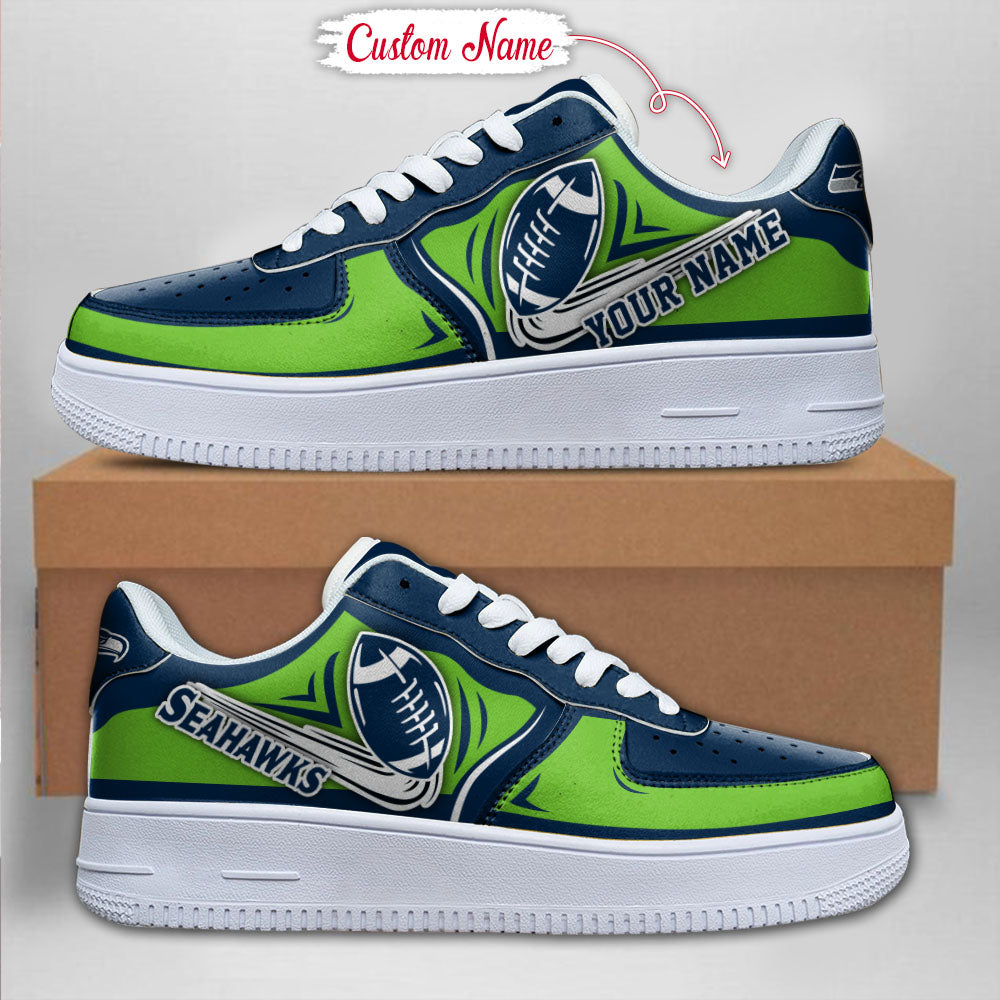 Ideafootwear Seattle Seahawks NFL Air Low-Top Sneakers Shoes For Men And Women