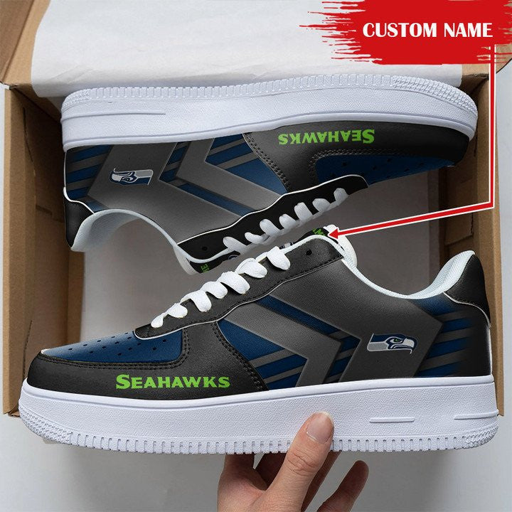 Ideafootwear Seattle Seahawks NFL Air Low-Top Sneakers Shoes For Men And Women
