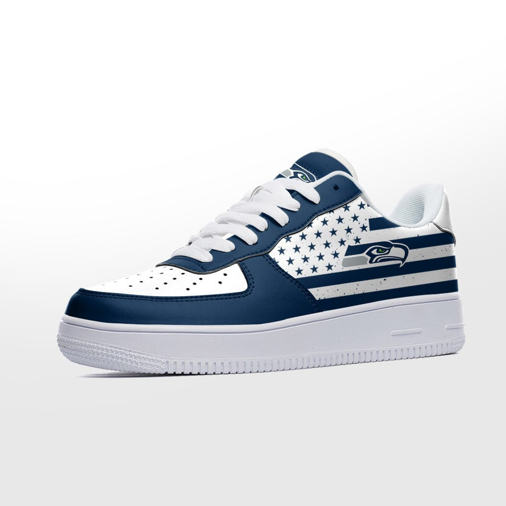 Ideafootwear Seattle Seahawks NFL Air Low-Top Sneakers Shoes For Men And Women