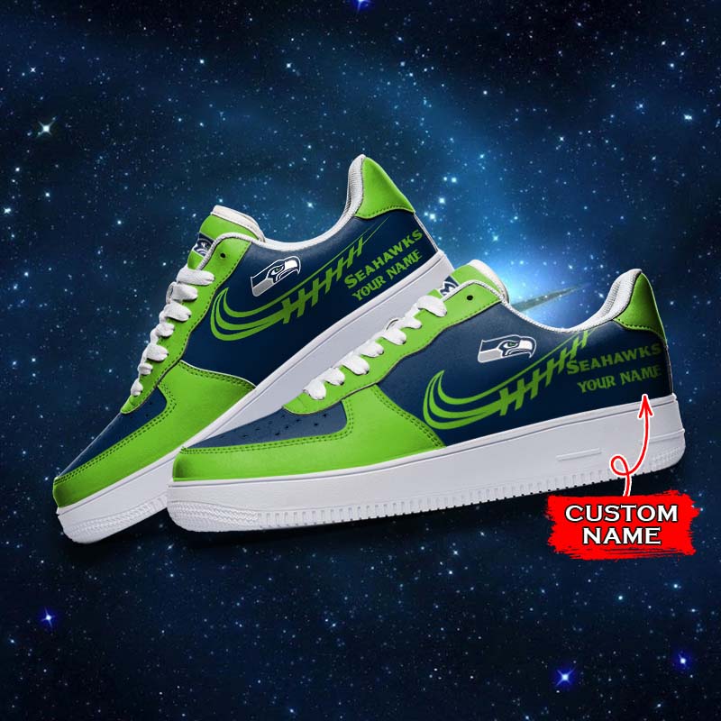 Ideafootwear Seattle Seahawks NFL Air Low-Top Sneakers Shoes For Men And Women
