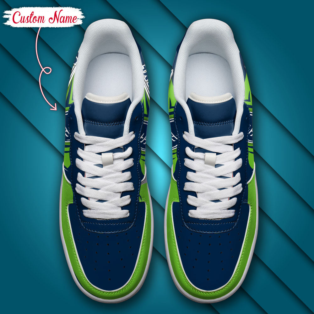 Ideafootwear Seattle Seahawks NFL Air Low-Top Sneakers Shoes For Men And Women