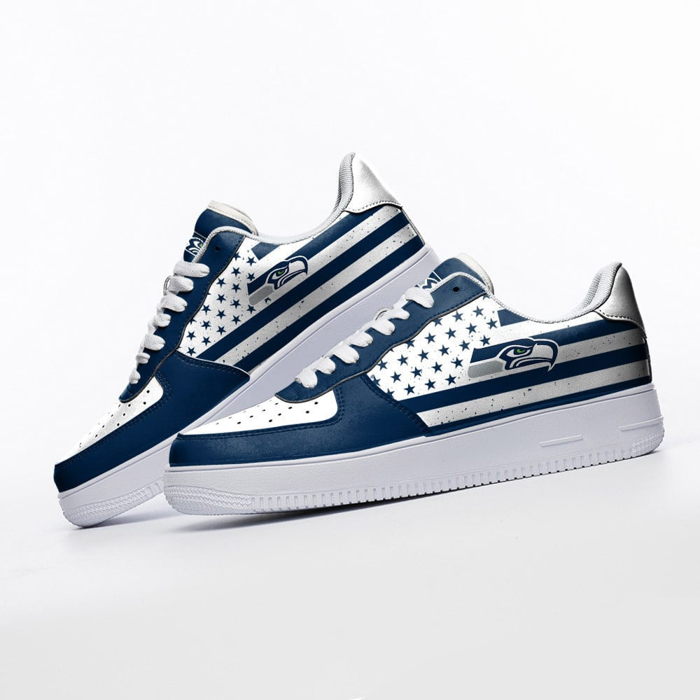 Ideafootwear Seattle Seahawks NFL Air Low-Top Sneakers Shoes For Men And Women
