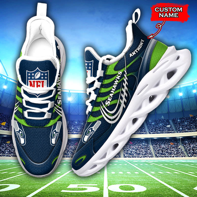 Ideafootwear Seattle Seahawks NFL Max Soul Shoes Sneakers For Men And Women