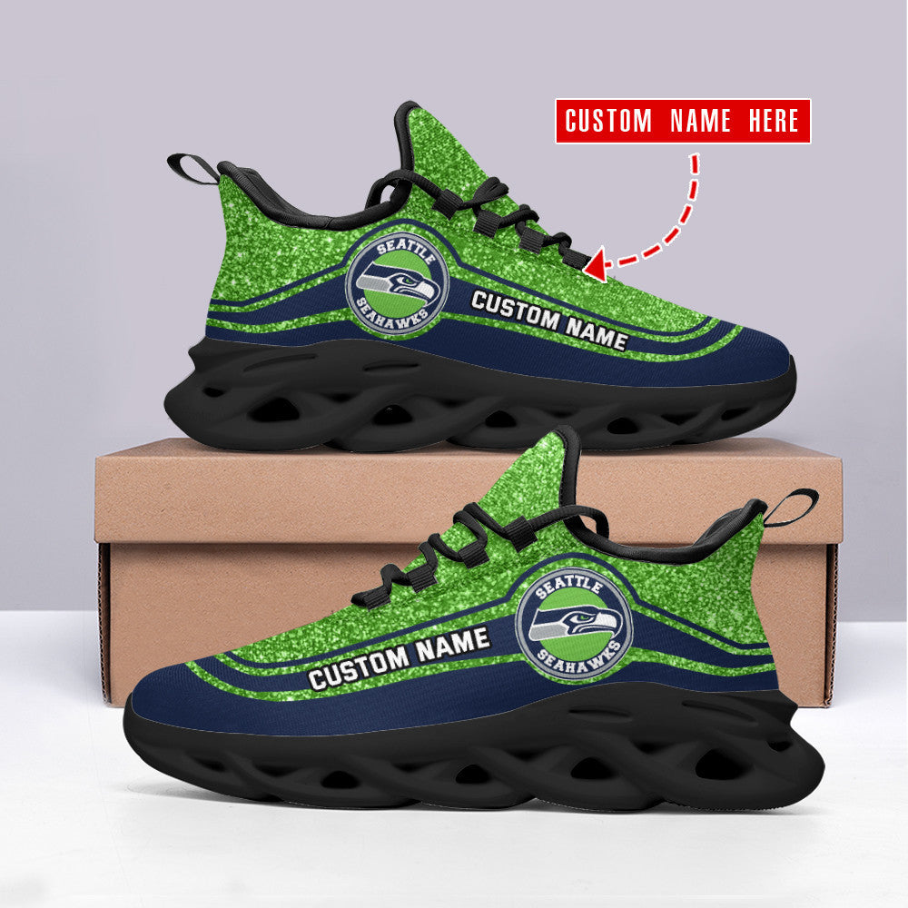 Ideafootwear Seattle Seahawks NFL Max Soul Shoes Sneakers For Men And Women