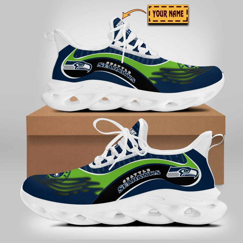 Ideafootwear Seattle Seahawks NFL Max Soul Shoes Sneakers For Men And Women