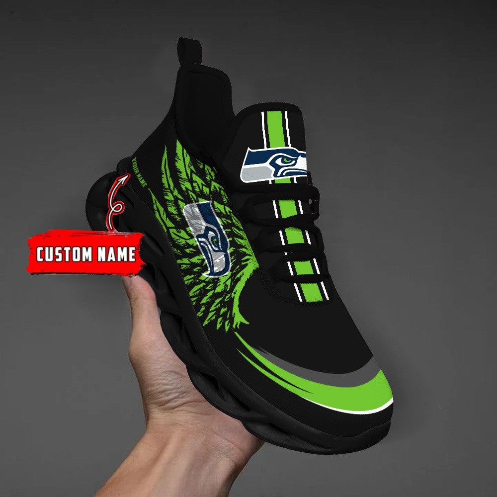 Ideafootwear Seattle Seahawks NFL Max Soul Shoes Sneakers For Men And Women
