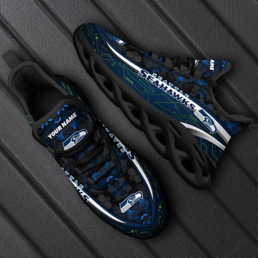Ideafootwear Seattle Seahawks NFL Max Soul Shoes Sneakers For Men And Women
