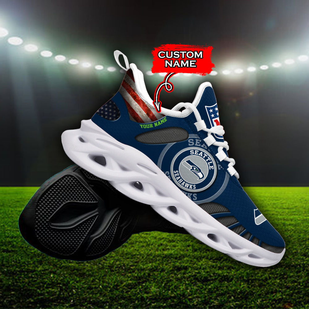 Ideafootwear Seattle Seahawks NFL Max Soul Shoes Sneakers For Men And Women