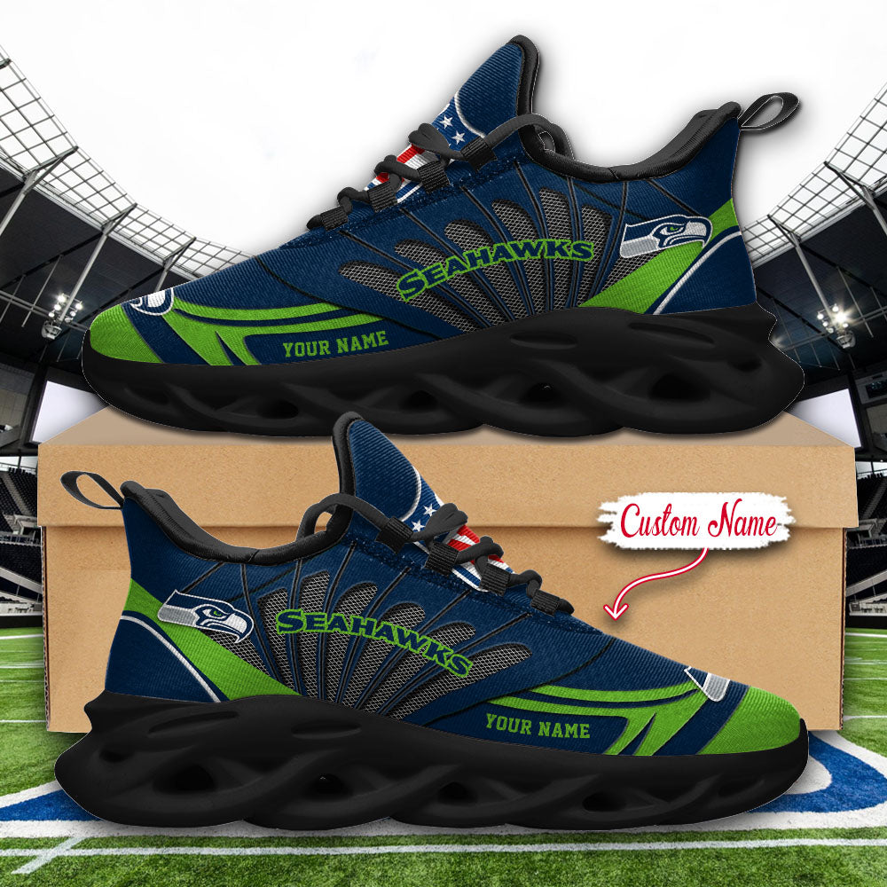 Ideafootwear Seattle Seahawks NFL Max Soul Shoes Sneakers For Men And Women