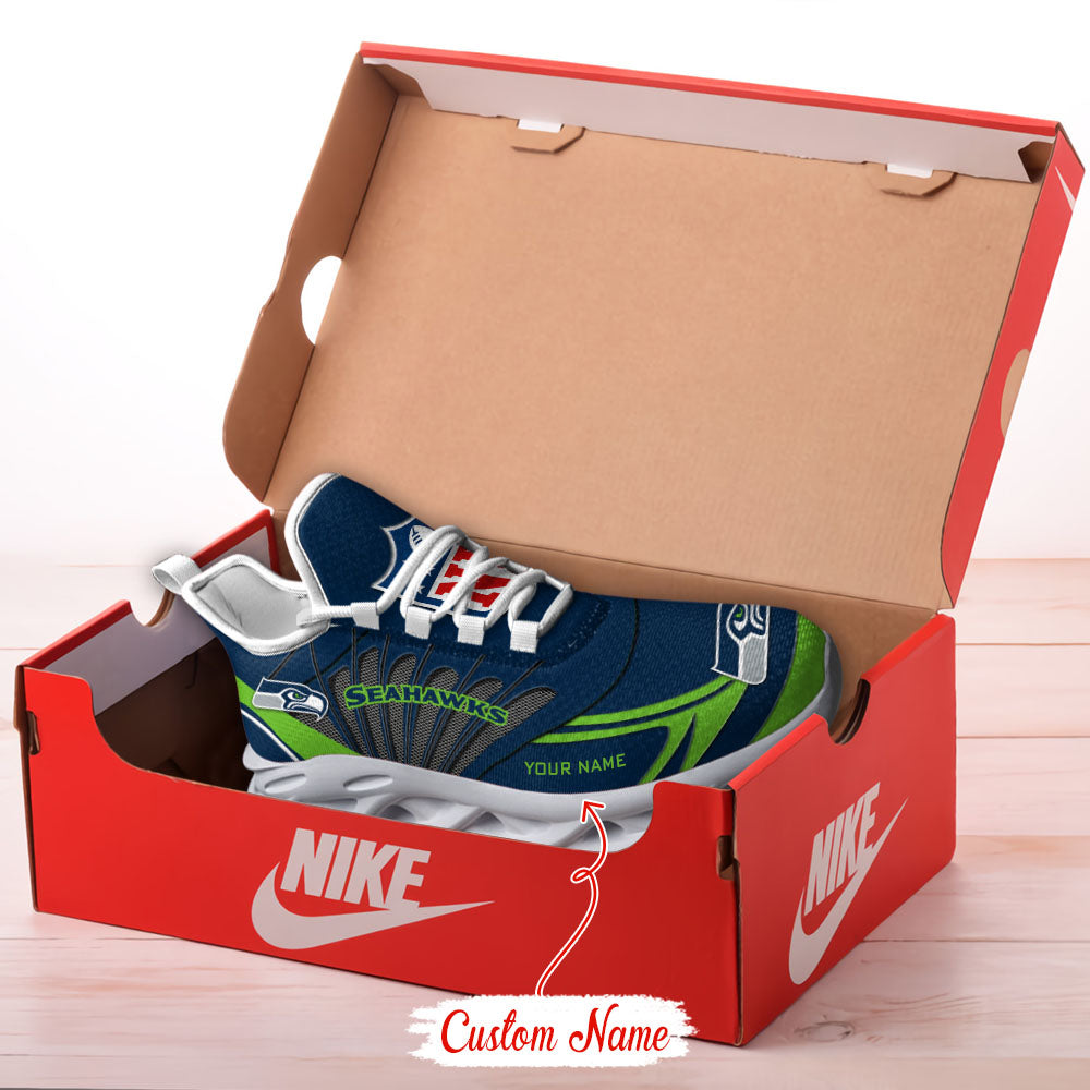 Ideafootwear Seattle Seahawks NFL Max Soul Shoes Sneakers For Men And Women