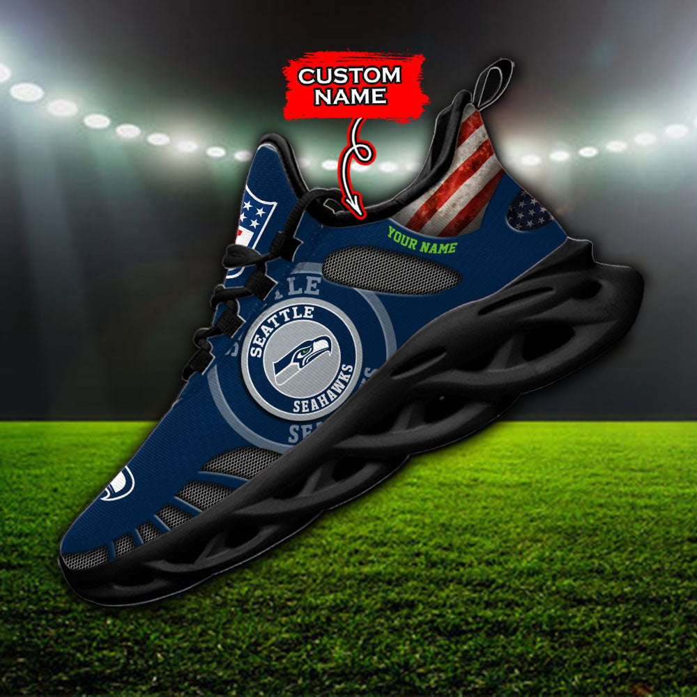 Ideafootwear Seattle Seahawks NFL Max Soul Shoes Sneakers For Men And Women
