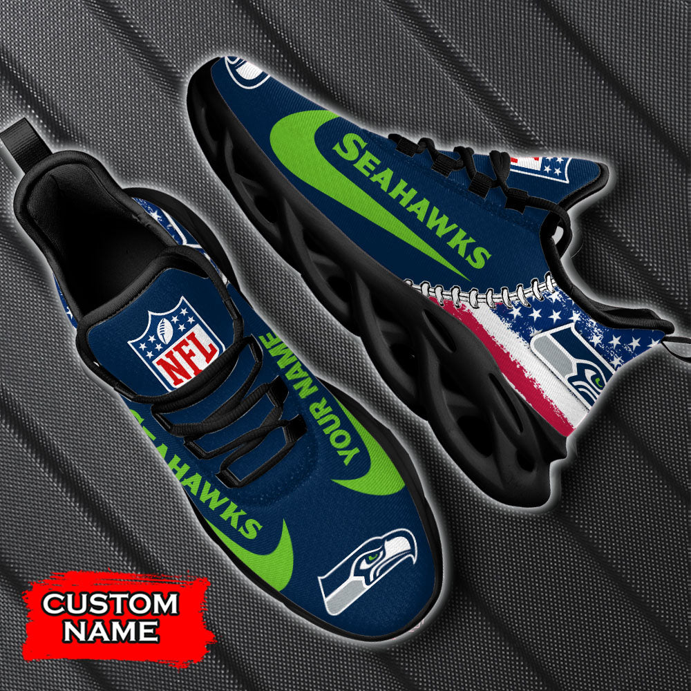 Ideafootwear Seattle Seahawks NFL Max Soul Shoes Sneakers For Men And Women