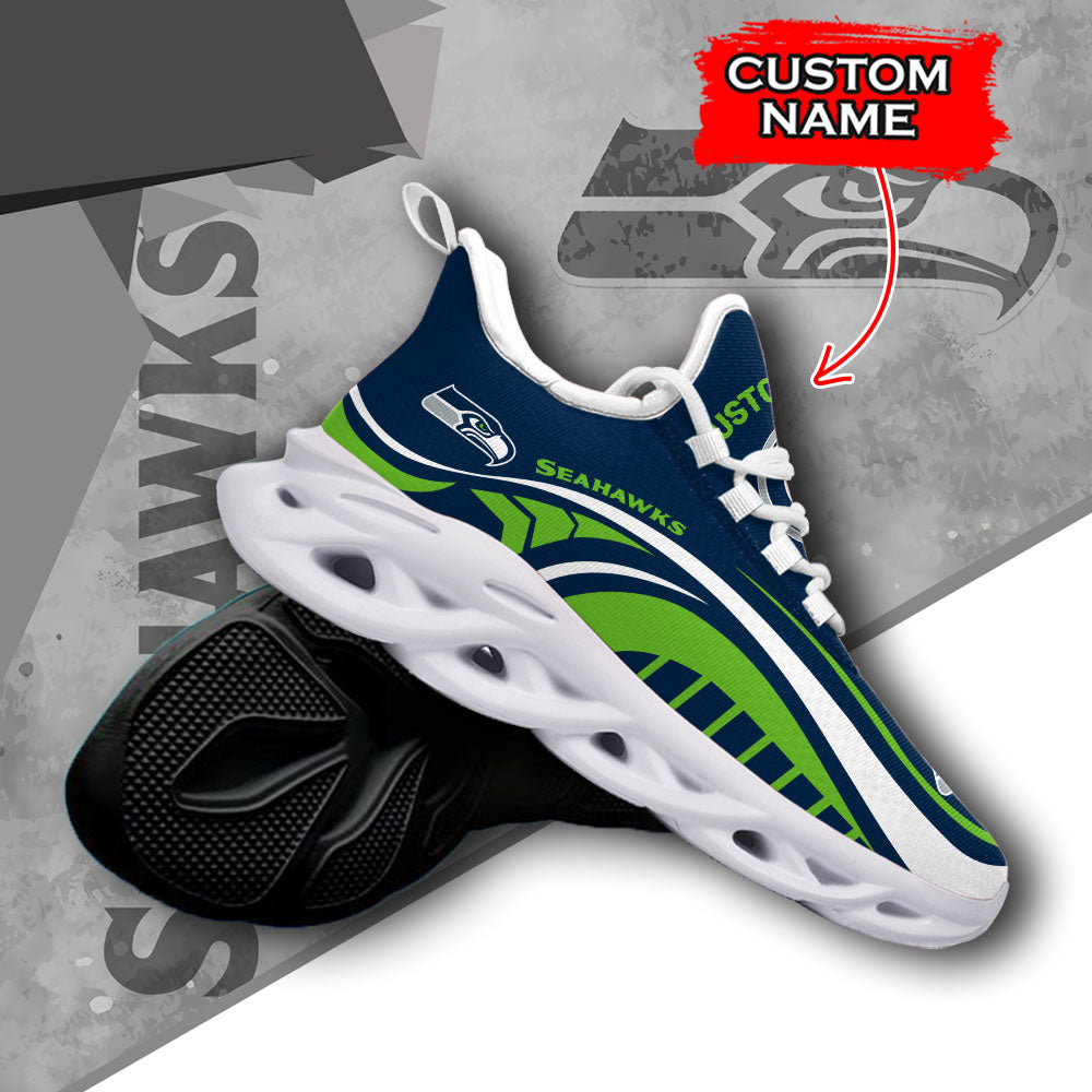 Ideafootwear Seattle Seahawks NFL Max Soul Shoes Sneakers For Men And Women