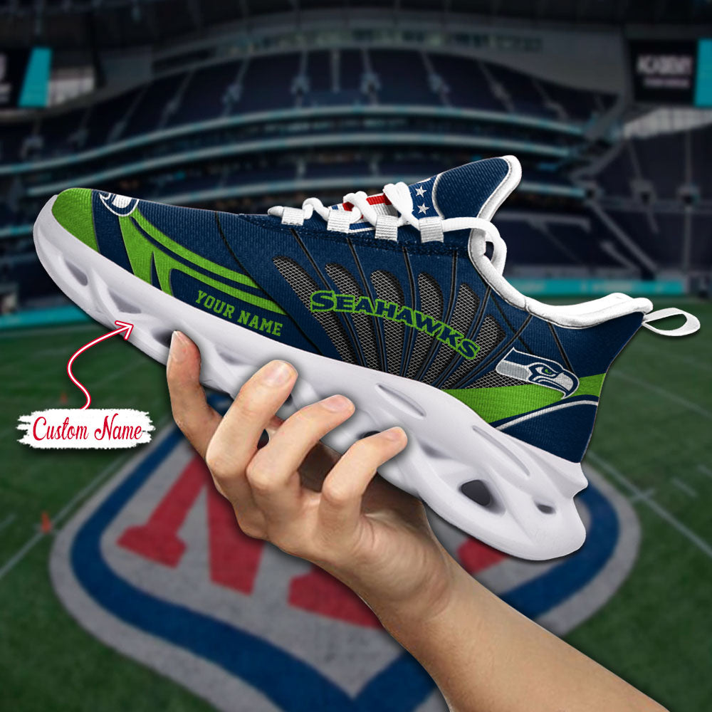 Ideafootwear Seattle Seahawks NFL Max Soul Shoes Sneakers For Men And Women