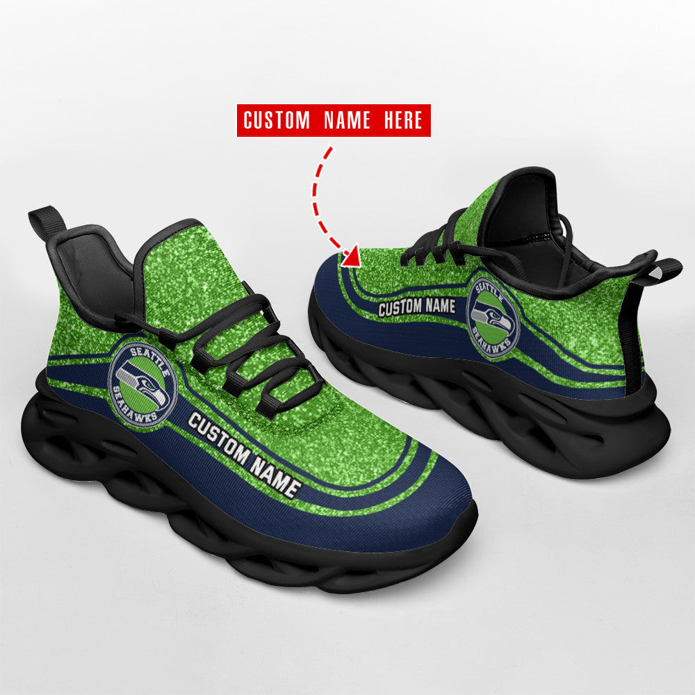 Ideafootwear Seattle Seahawks NFL Max Soul Shoes Sneakers For Men And Women