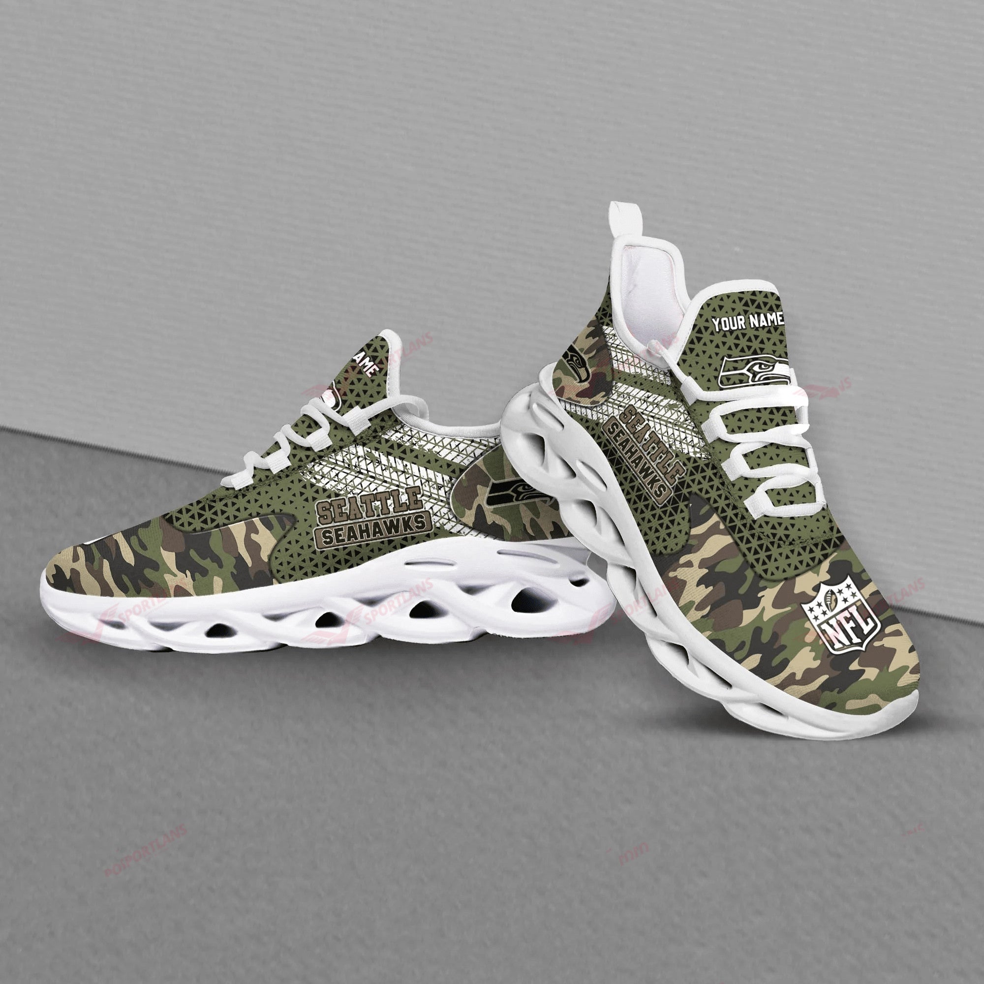 Ideafootwear Seattle Seahawks NFL Max Soul Shoes Sneakers For Men And Women
