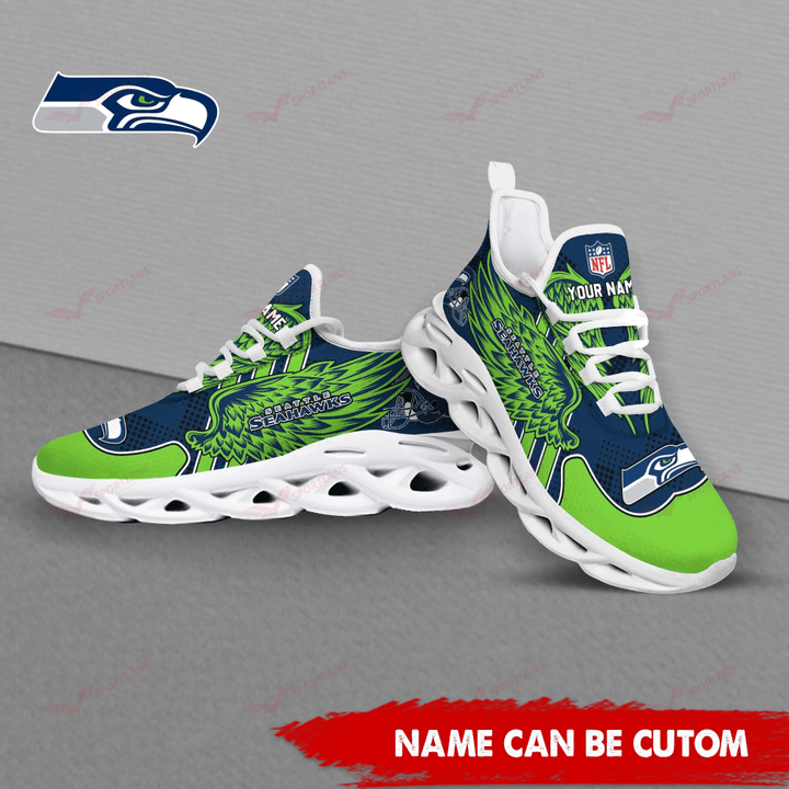 Ideafootwear Seattle Seahawks NFL Max Soul Shoes Sneakers For Men And Women