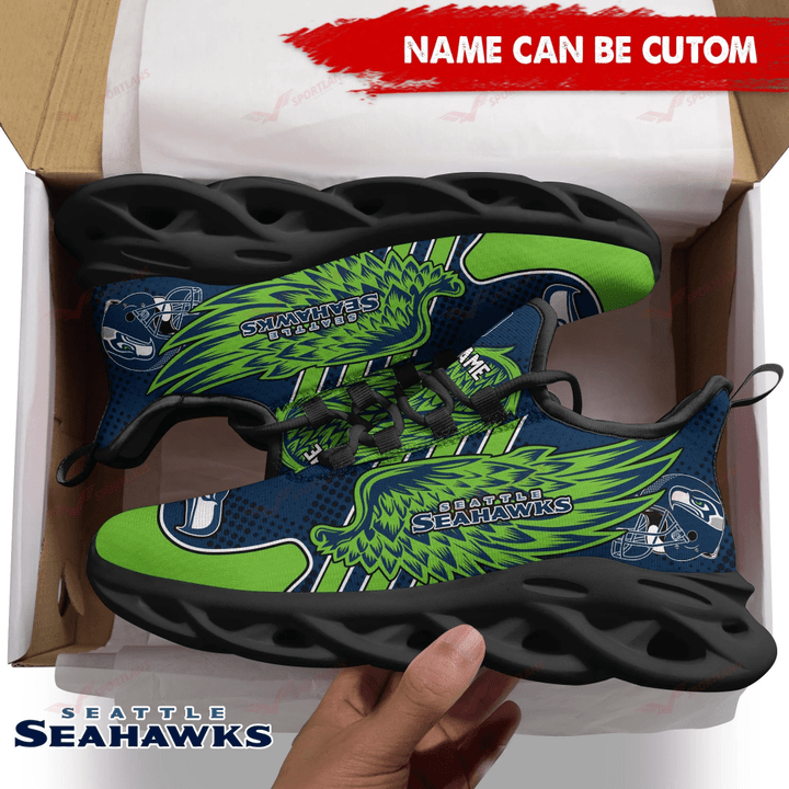 Ideafootwear Seattle Seahawks NFL Max Soul Shoes Sneakers For Men And Women