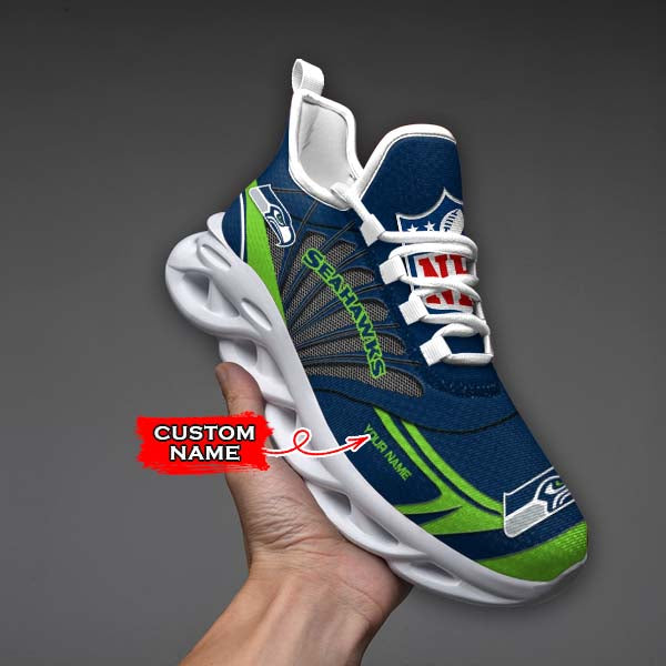 Ideafootwear Seattle Seahawks NFL Max Soul Shoes Sneakers For Men And Women