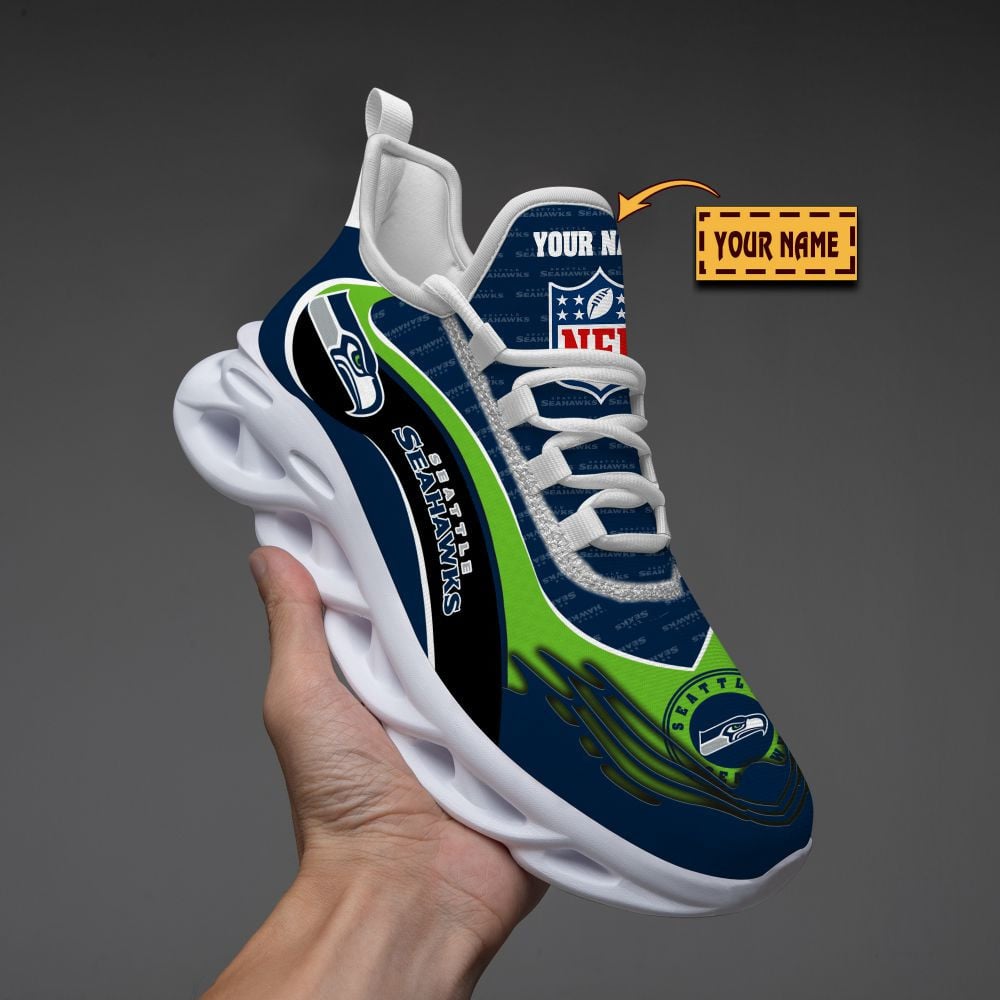 Ideafootwear Seattle Seahawks NFL Max Soul Shoes Sneakers For Men And Women