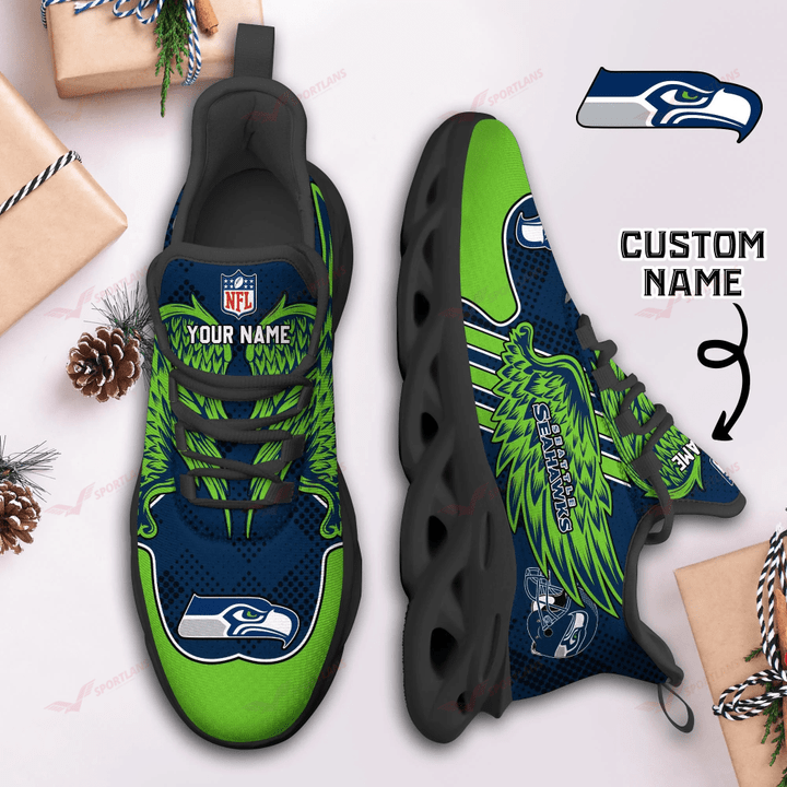 Ideafootwear Seattle Seahawks NFL Max Soul Shoes Sneakers For Men And Women