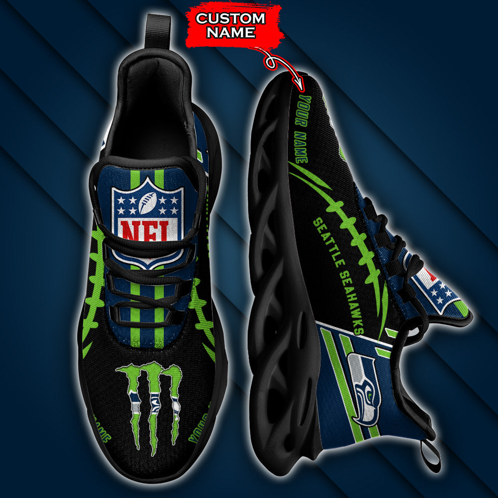 Ideafootwear Seattle Seahawks NFL Max Soul Shoes Sneakers For Men And Women