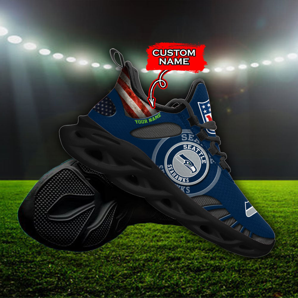 Ideafootwear Seattle Seahawks NFL Max Soul Shoes Sneakers For Men And Women