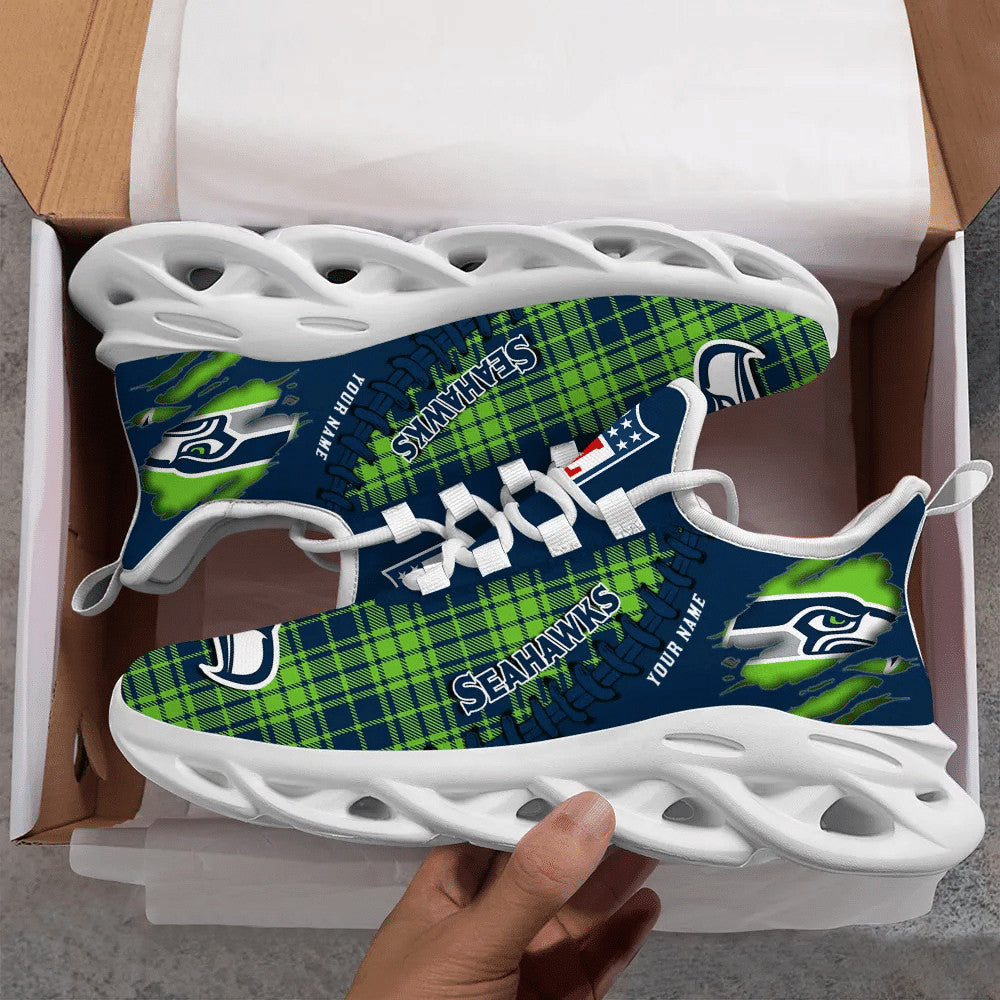 Ideafootwear Seattle Seahawks NFL Max Soul Shoes Sneakers For Men And Women