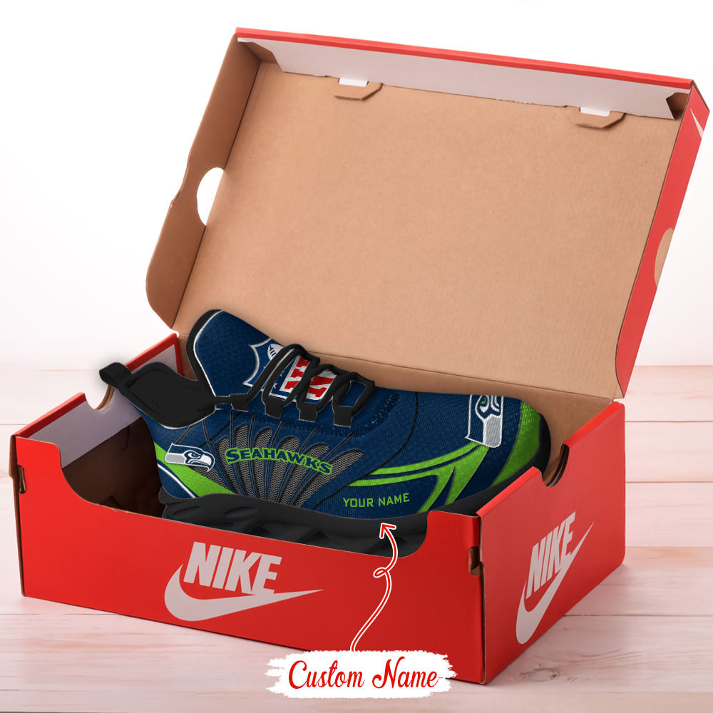 Ideafootwear Seattle Seahawks NFL Max Soul Shoes Sneakers For Men And Women