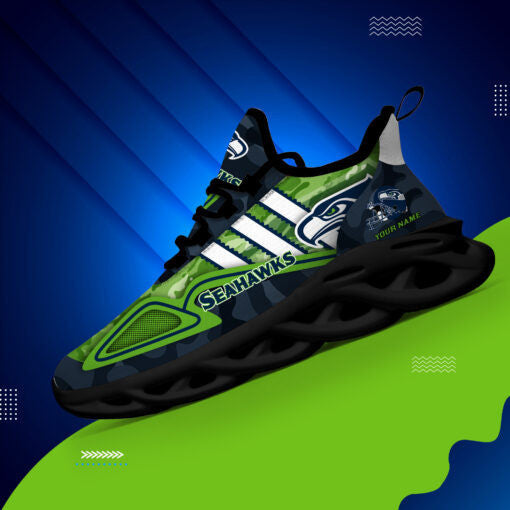 Ideafootwear Seattle Seahawks NFL Max Soul Shoes Sneakers For Men And Women
