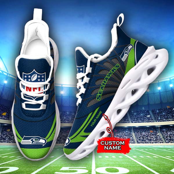 Ideafootwear Seattle Seahawks NFL Max Soul Shoes Sneakers For Men And Women