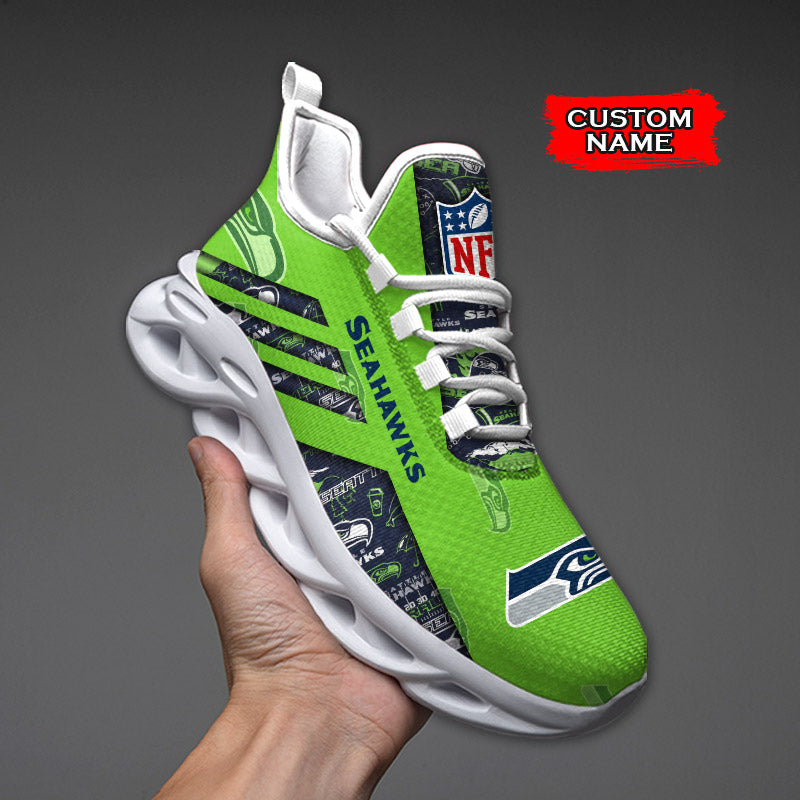 Ideafootwear Seattle Seahawks NFL Max Soul Shoes Sneakers For Men And Women