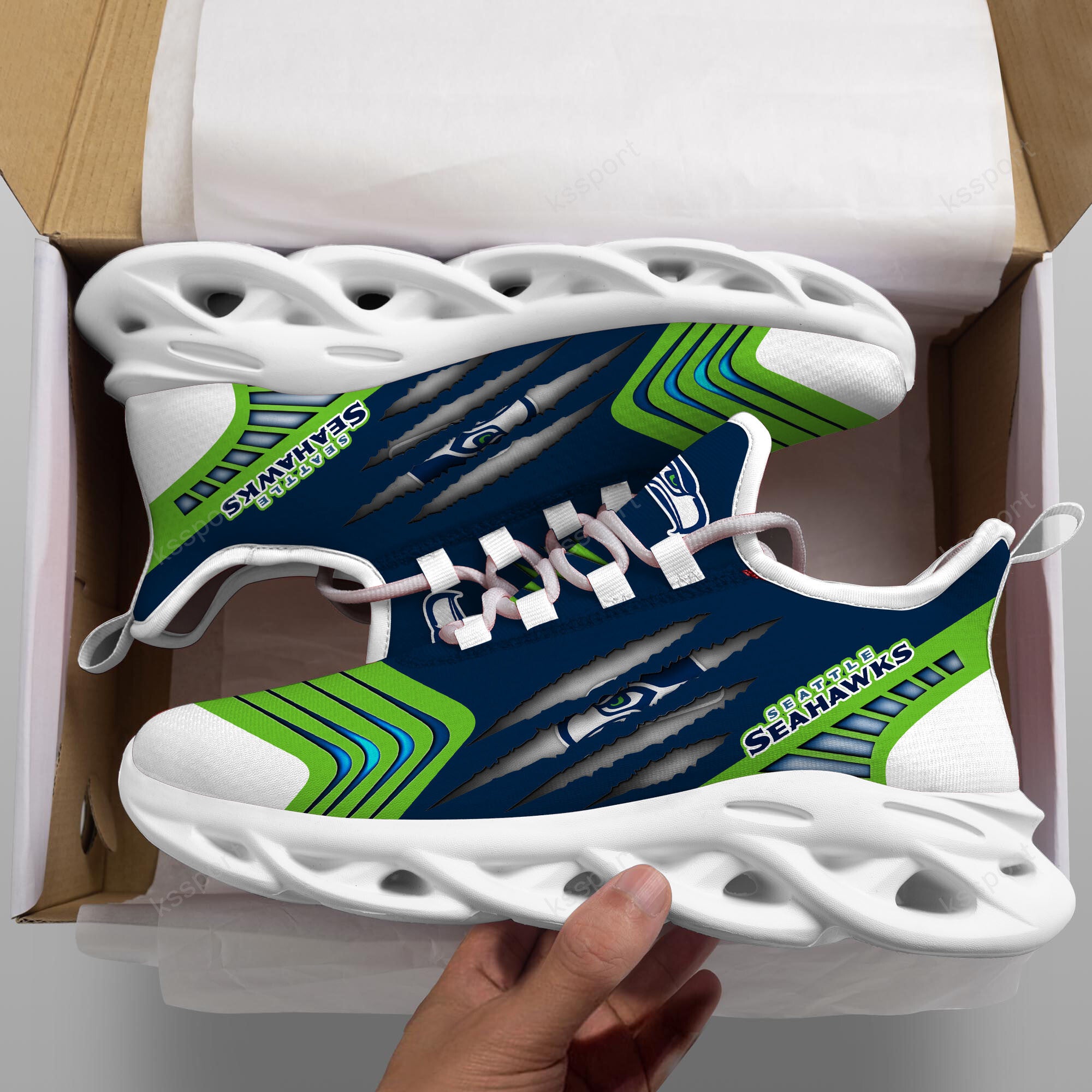Ideafootwear Seattle Seahawks NFL Max Soul Shoes Sneakers For Men And Women