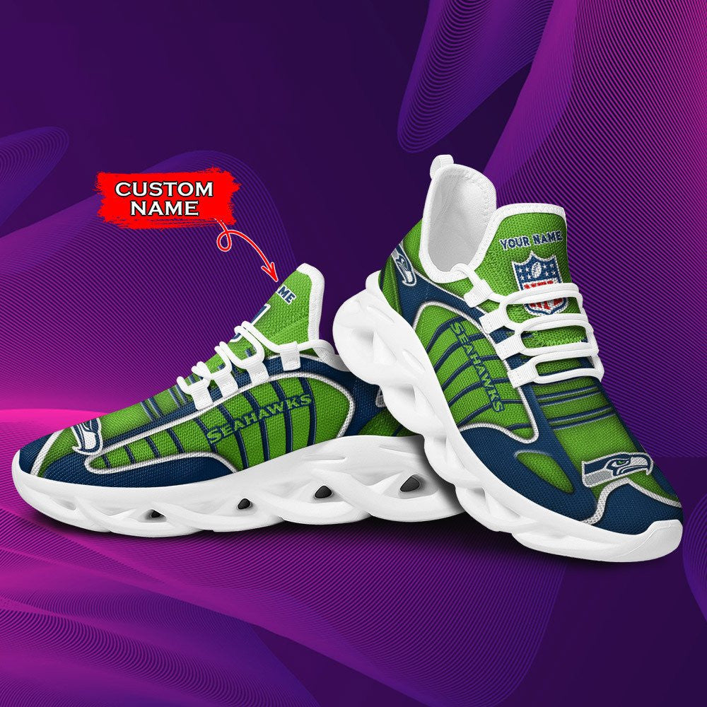 Ideafootwear Seattle Seahawks NFL Max Soul Shoes Sneakers For Men And Women