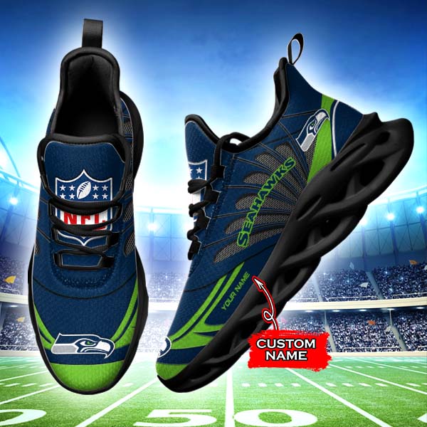 Ideafootwear Seattle Seahawks NFL Max Soul Shoes Sneakers For Men And Women