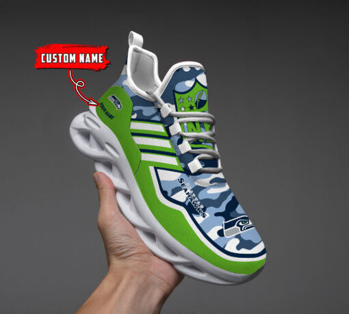 Ideafootwear Seattle Seahawks NFL Max Soul Shoes Sneakers For Men And Women