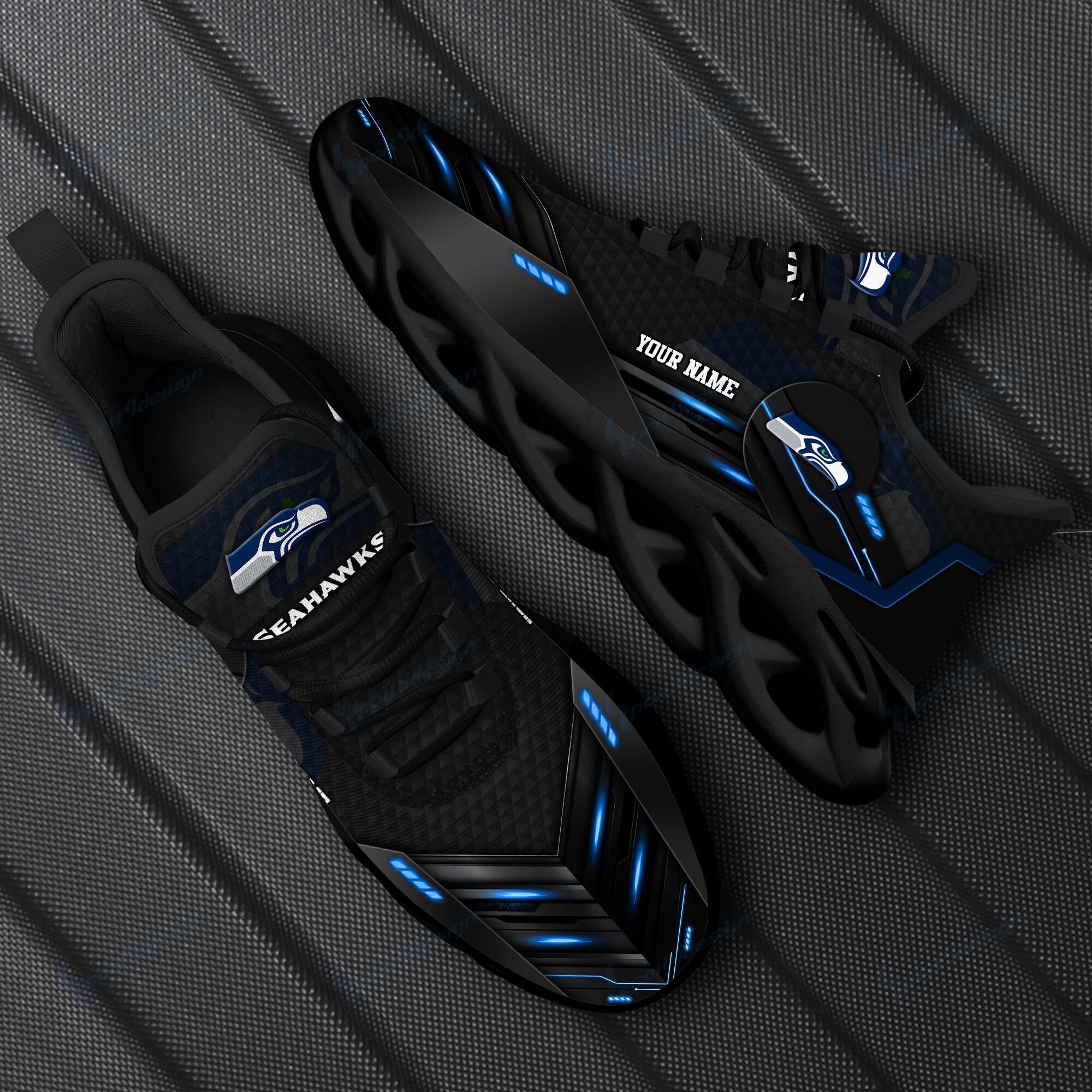 Ideafootwear Seattle Seahawks NFL Max Soul Shoes Sneakers For Men And Women
