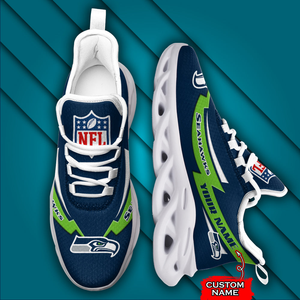 Ideafootwear Seattle Seahawks NFL Max Soul Shoes Sneakers For Men And Women