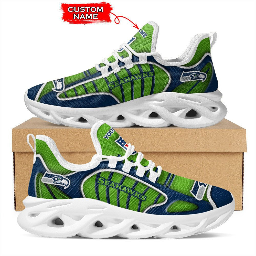 Ideafootwear Seattle Seahawks NFL Max Soul Shoes Sneakers For Men And Women