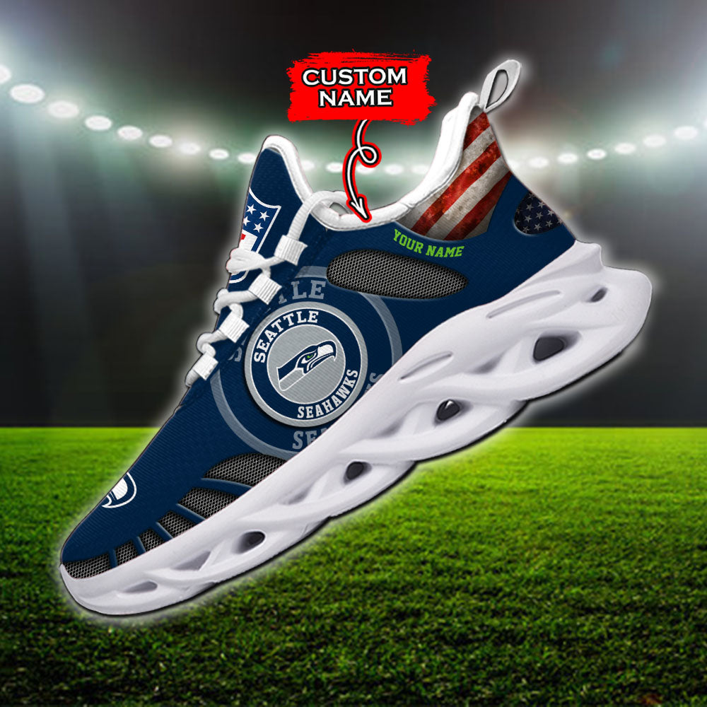 Ideafootwear Seattle Seahawks NFL Max Soul Shoes Sneakers For Men And Women