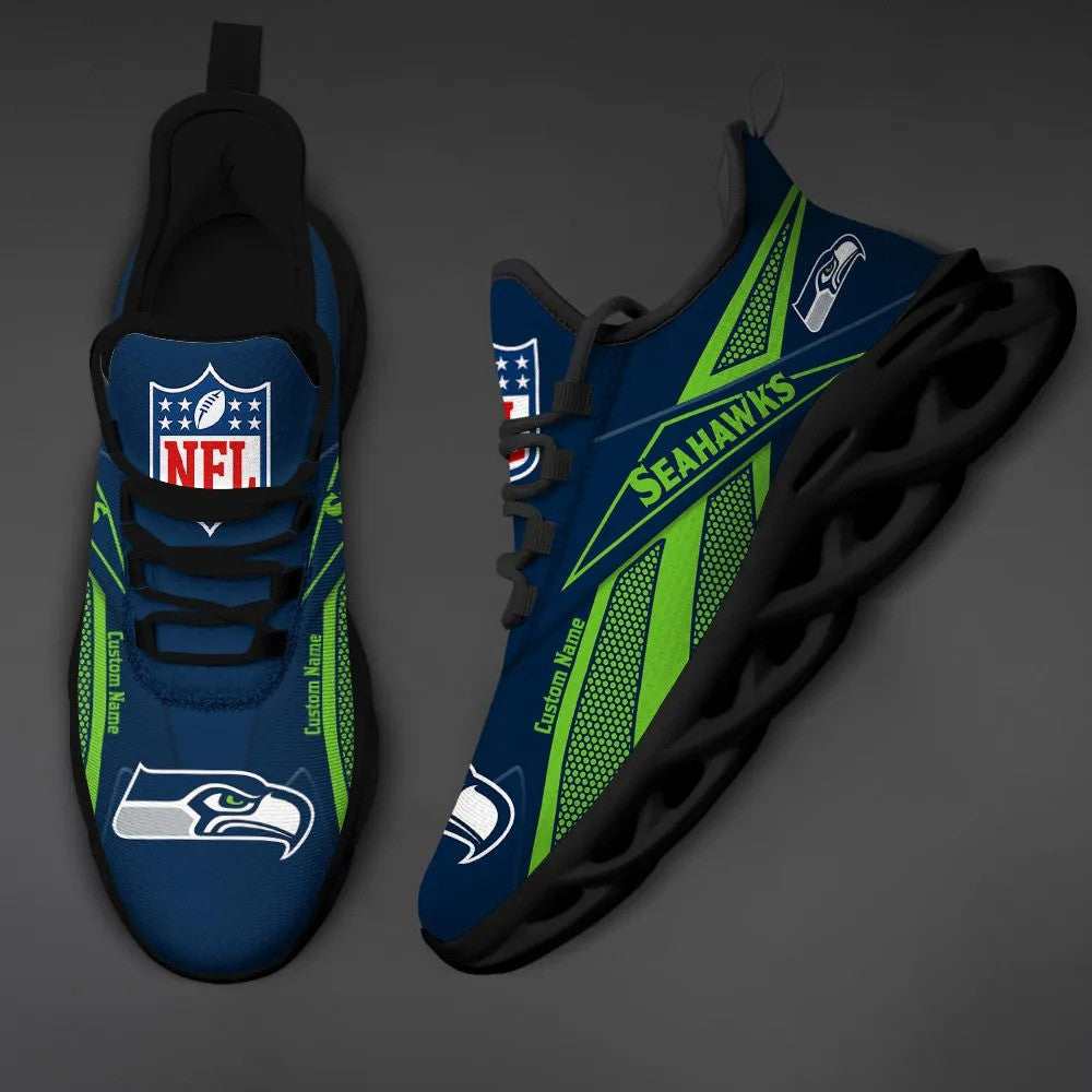 Ideafootwear Seattle Seahawks NFL Max Soul Shoes Sneakers For Men And Women