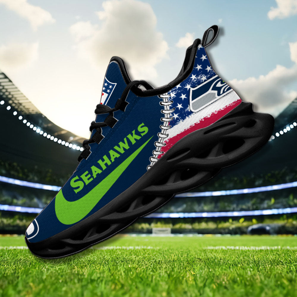 Ideafootwear Seattle Seahawks NFL Max Soul Shoes Sneakers For Men And Women