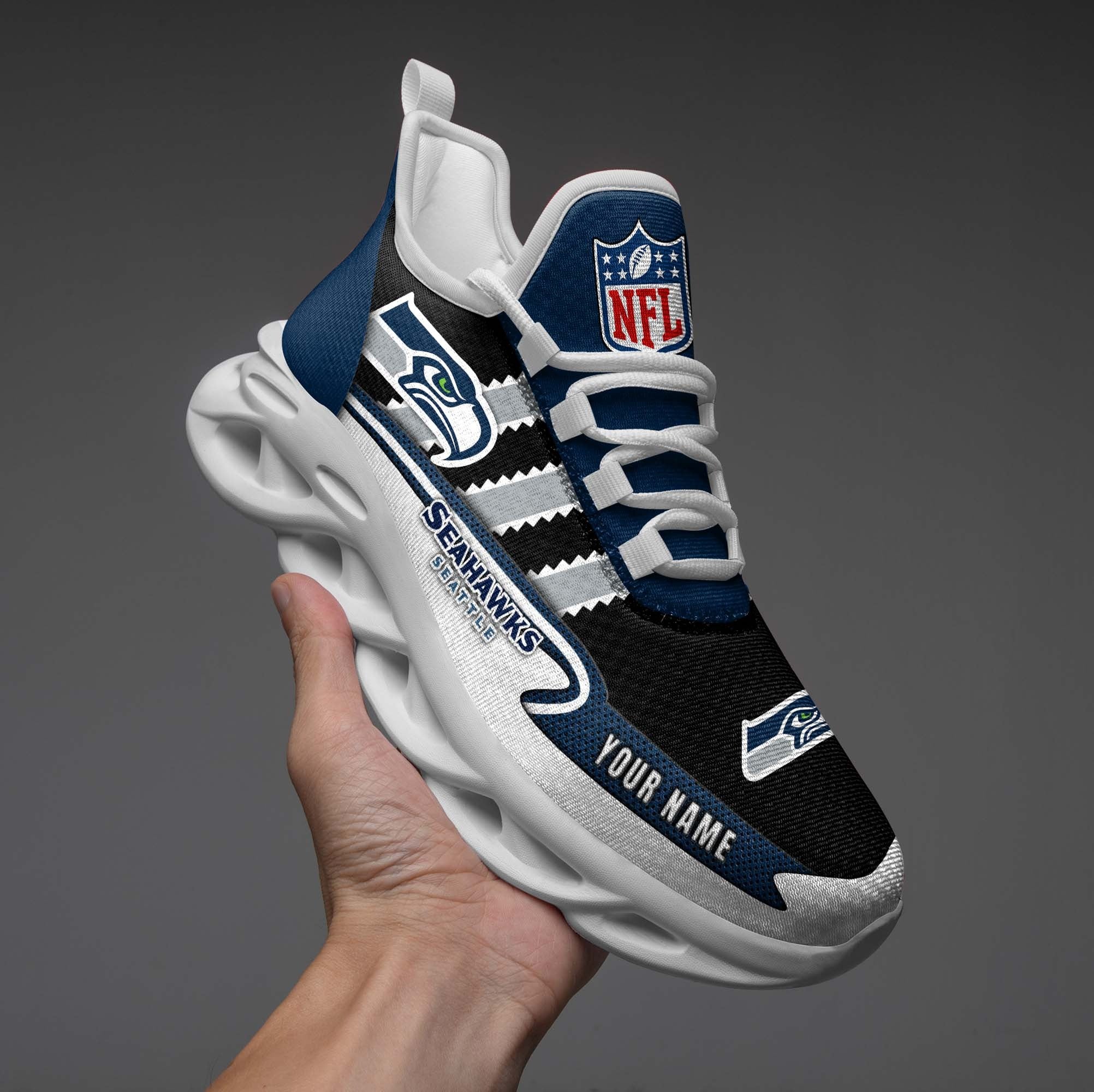 Ideafootwear Seattle Seahawks NFL Max Soul Shoes Sneakers For Men And Women