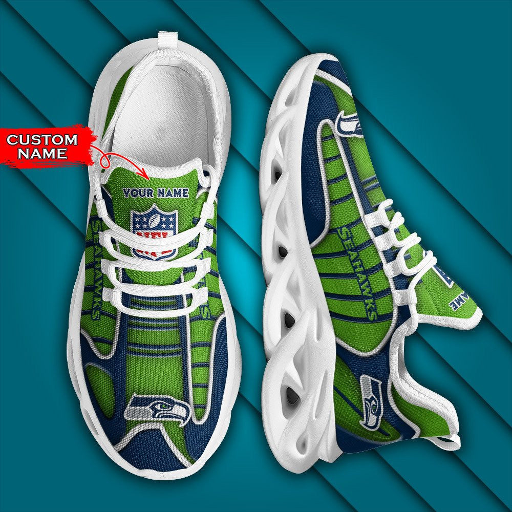 Ideafootwear Seattle Seahawks NFL Max Soul Shoes Sneakers For Men And Women