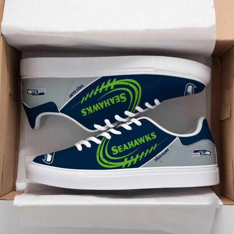 Ideafootwear Seattle Seahawks Skate Stan Shoes Sneakes For Men And Women