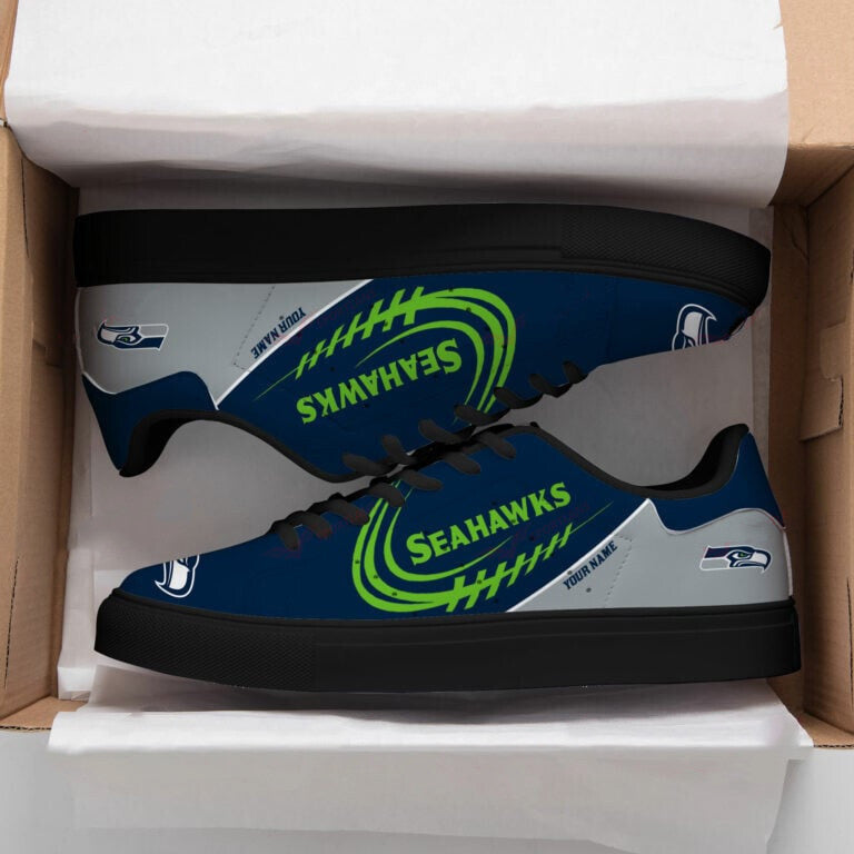 Ideafootwear Seattle Seahawks Skate Stan Shoes Sneakes For Men And Women