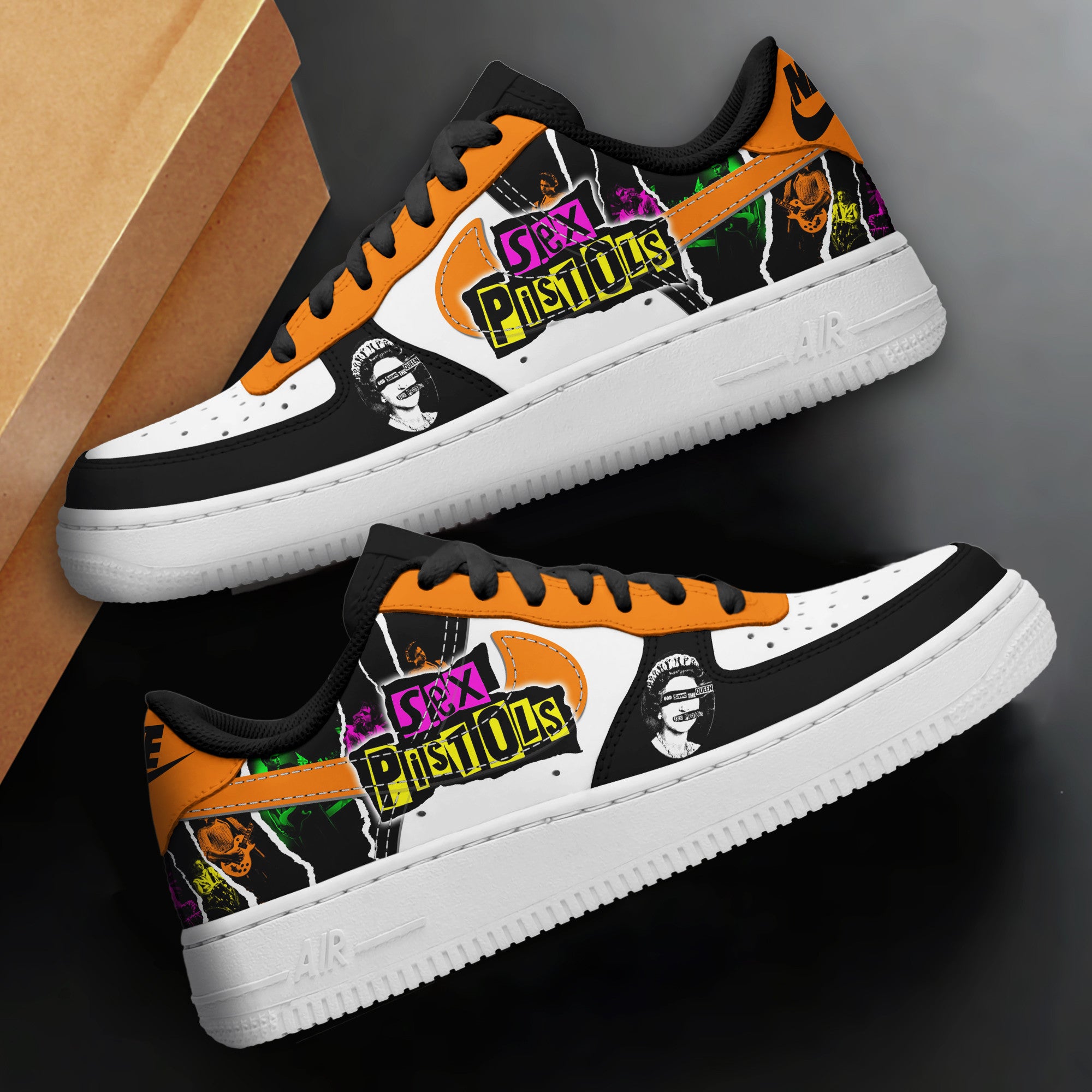 Ideafootwear Sex Pistols Air Low-Top Sneakers Shoes For Men And Women