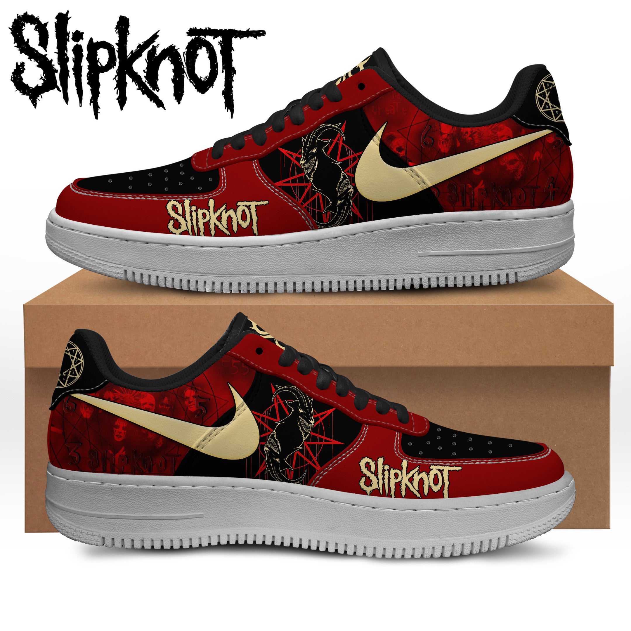 Ideafootwear Slipknot Air Low-Top Sneakers Shoes For Men And Women